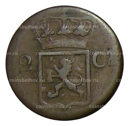 2 цента 1838 года J Нидерландская Индия