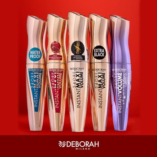 DEBORAH Тушь для ресниц максимальный объем с керамидами 24 ORE INSTANT MAXI VOLUME MASCARA WITH CERAMIDES тон: черный 12мл  фото 6