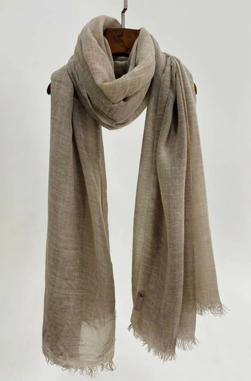 Палантин 210*100см в ассортименте 33-0002 бежевый