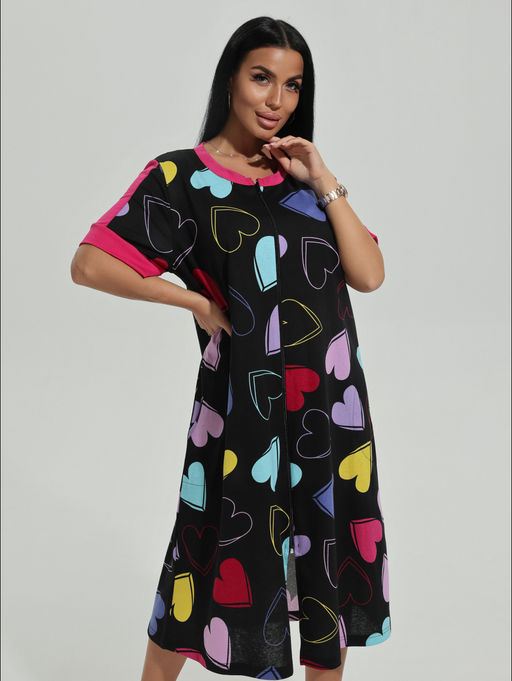 Барышня халат женский (темно-синий) - Lovetex фото 9