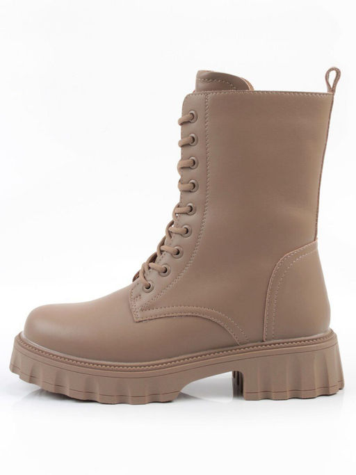 04-PAX33-2Z DK. BEIGE Ботинки зимние женские (натуральная кожа, 100% шерсть)