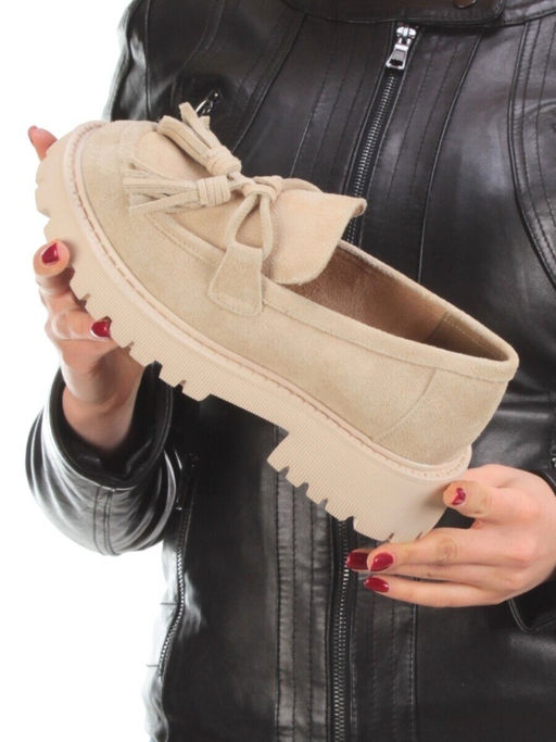 03-5929-2 BEIGE Лоферы женские - No name фото 2