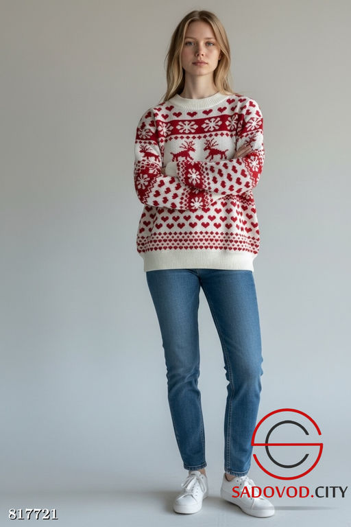 Свитер женский с оленями - Bruno фото 2