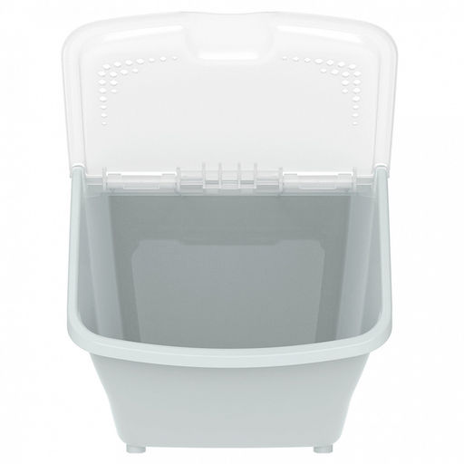 Контейнер для продуктов 10,5л, 33,7х23,8х21,7см, откидная крышка с отверстиями, полипропилен, серый (Россия) - Домашняя мода фото 5