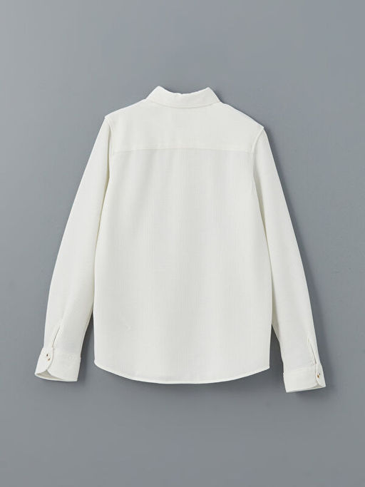 Uzun Kollu Dokulu Erkek ?ocuk G?mlek