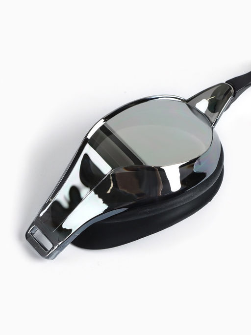 Очки для плавания ONLYTOP, набор носовых перемычек, чёрные, зеркальные