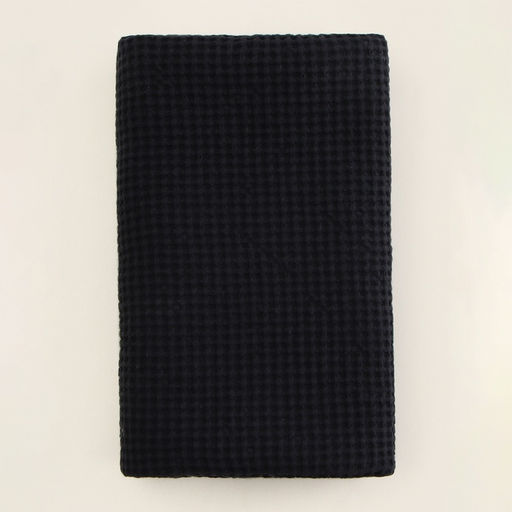 Полотенце вафельное SL HOME: Linen «Дарк Маре», 40×70 см, чёрное