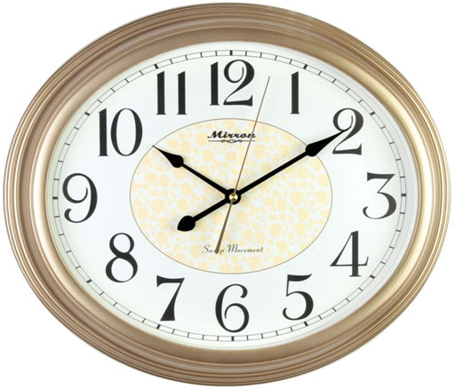 Настенные часы Mirron овальные золотые P3121A-1ZB