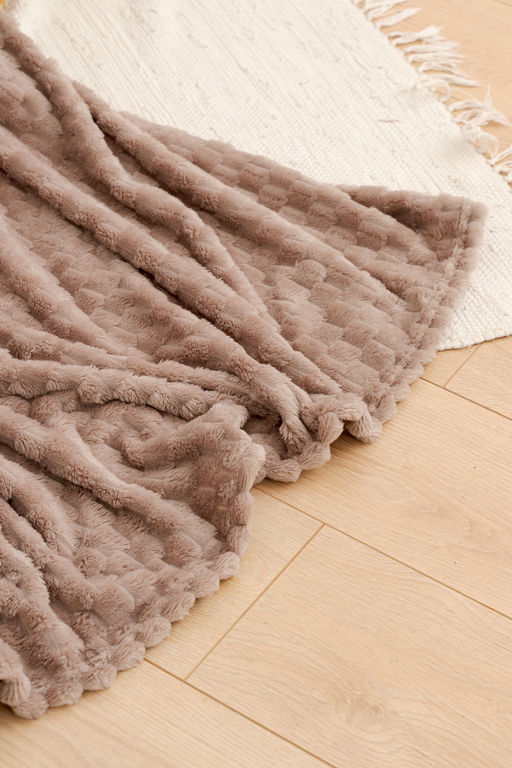 Плед покрывало Черепаха однотонный велсофт - Натали фото 5