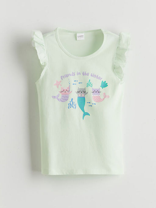 Bisiklet Yaka K?z ?ocuk ?ortlu Pijama Tak?m?