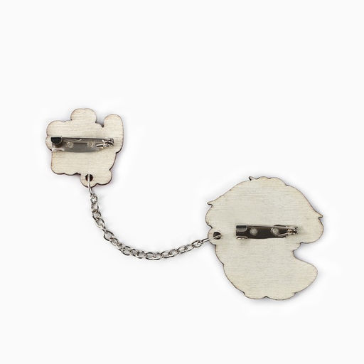 Цена за 20 шт. Значки деревянные Самые милые значки в шоубоксе, 20 шт.