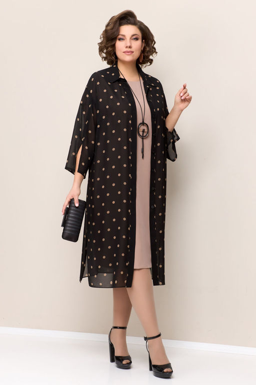 Костюм VOLNA 1326 черно-бежевый  фото 4