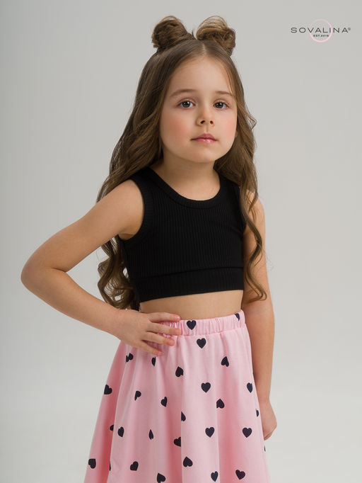 Кроп-топ лапша черный - Sovalina фото 5