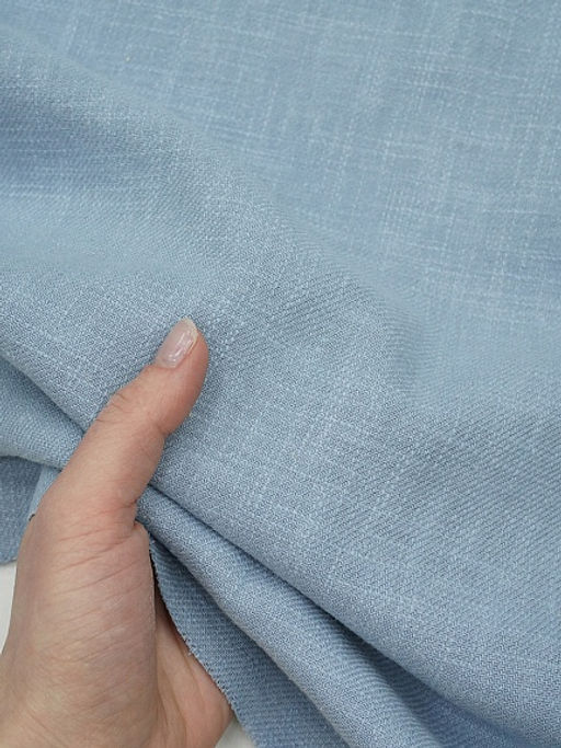 Крапива Рами (Ramie)-диагональ, цв.Серо-голубая дымка-2, ш.1.4м, крапива-100%, 270гр/м.кв - Купава фото 6