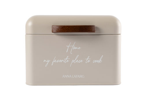 Хлебница, 20х20х14 см, металл/дерево, квадратная, бежевая, Retro - Anna lafarg фото 2