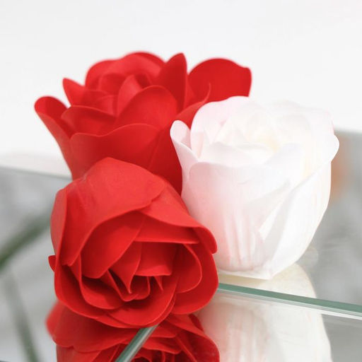 Мыльные розы, белые и красные, набор 6 шт. - SB BEAUTY фото 4