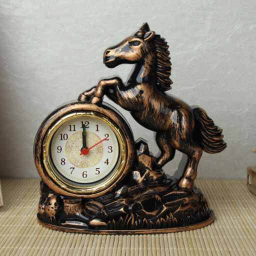 Цена за 1 шт. Часы статуэтка 12,2х4,5х15,5 см Лошадь / HX3211 /уп 120/ - Галеонтрейд фото 2