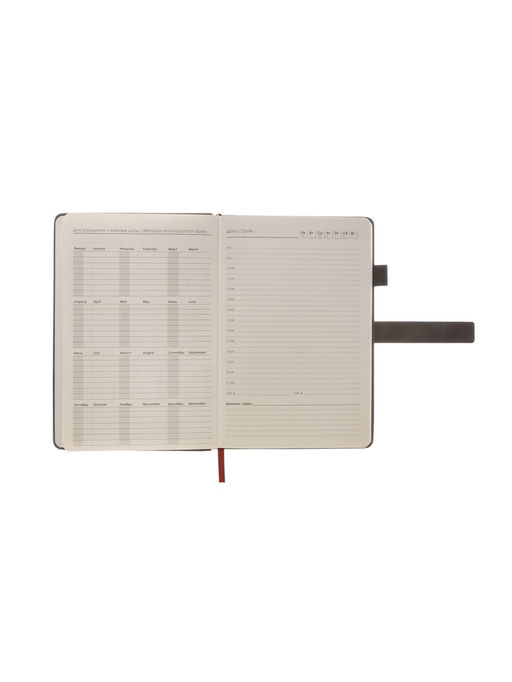 Ежедневник недатированный А5, с хлястиком, 80 листов, в линейку, пвх, серый - Simaland фото 8