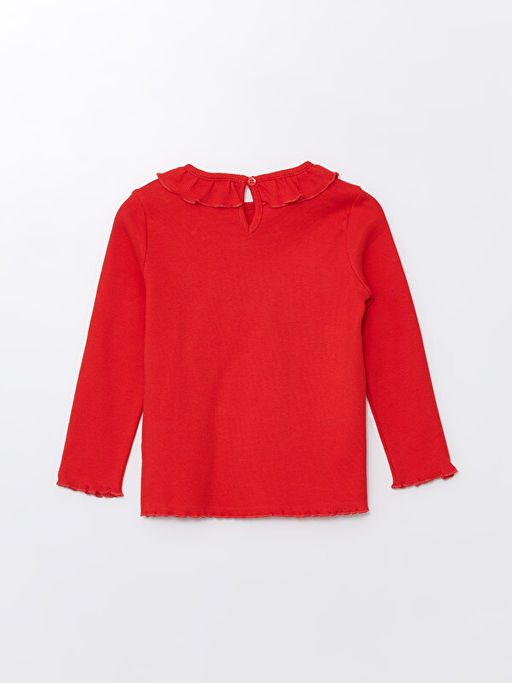 Bisiklet Yaka Uzun Kollu K?z Bebek Ti??rt - Waikiki фото 2