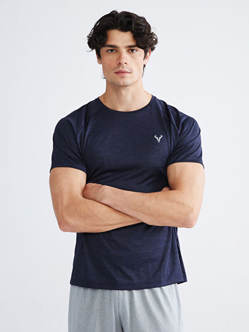 Bisiklet Yaka Erkek Spor Ti??rt