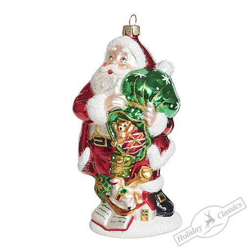 Дед Мороз "Новогодние подарки" (стекло) 7,5х5,5х15,5 см