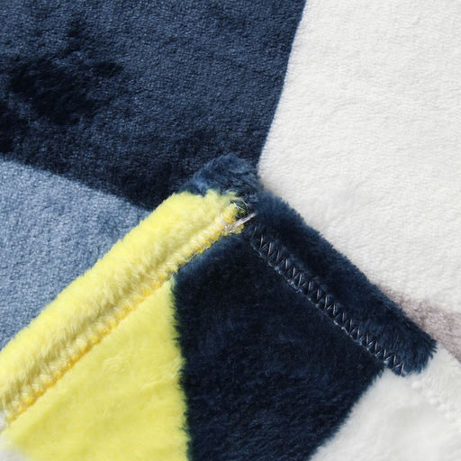 Плед Пирамида 200х220см, желто-синий, микрофибра 190г/м, пэ 100% - Belezza фото 4