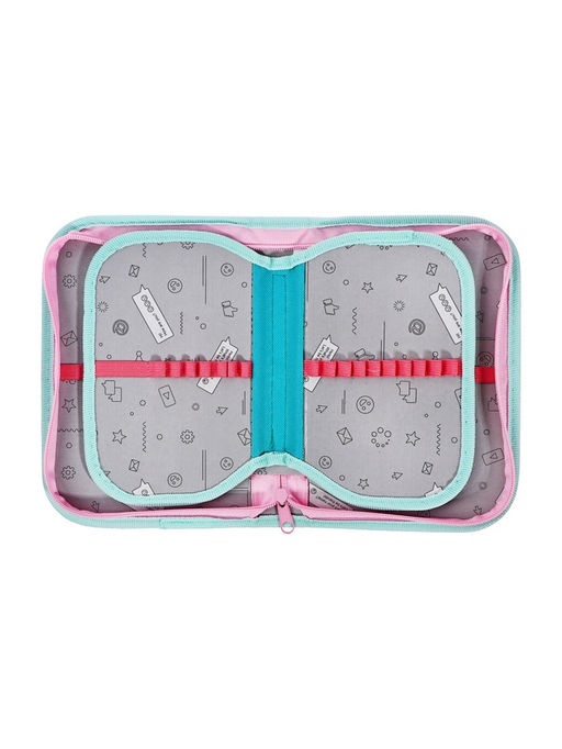 Пенал школьный, 3 секции, 14×21×4 см «Фламинго»