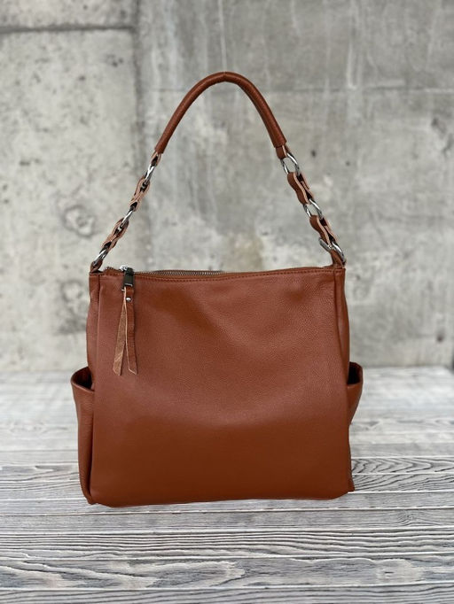 Женская кожаная сумка хобо 8919-9 Елоу - Sergio valentini фото 2