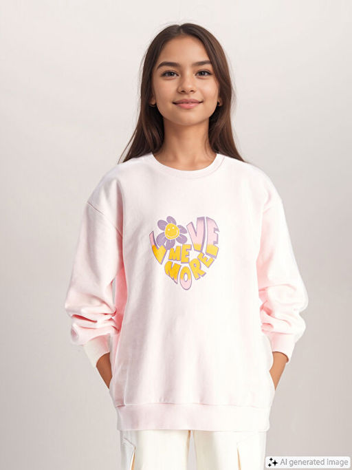 Bisiklet Yaka K?z ?ocuk Sweatshirt - Waikiki фото 4