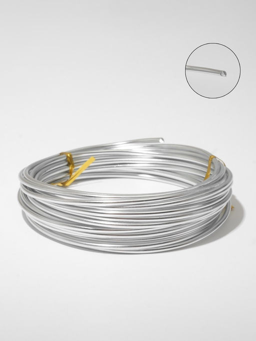 Проволока для плетения d=3 мм, намотка 3 м, цвет серебро