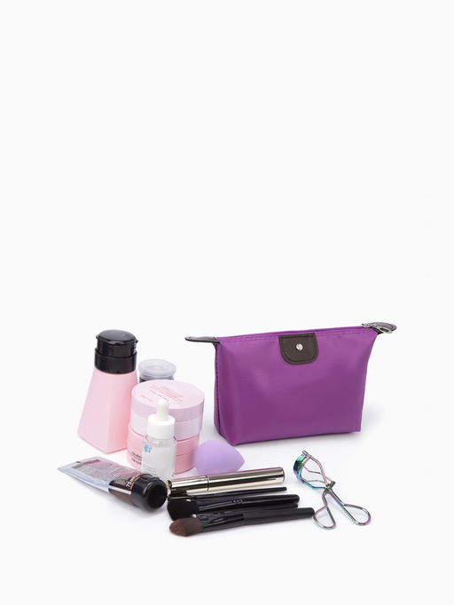 Цена за 2 шт. Косметичка простая на молнии, маленькая, сиреневая - Simaland фото 4
