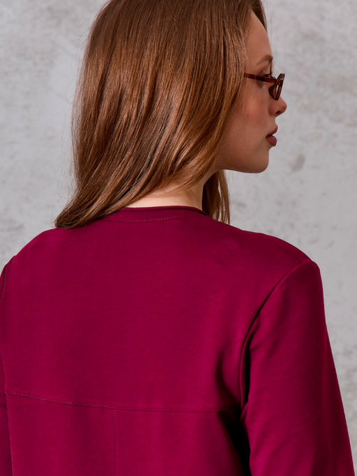 Платье женское с длинным рукавом Марсала