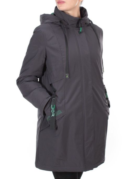 22-915 DARK GRAY Куртка демисезонная женская (100 гр. синтепон) PLOOEPLOO