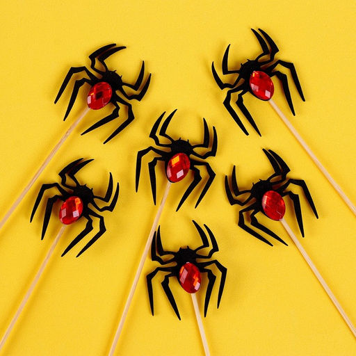 Топпер для торта «Паук», набор 6 шт., на Хэллоуин, МИКС