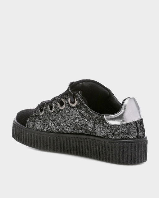 Passegiata. Кеды, черный/серебряный, 36