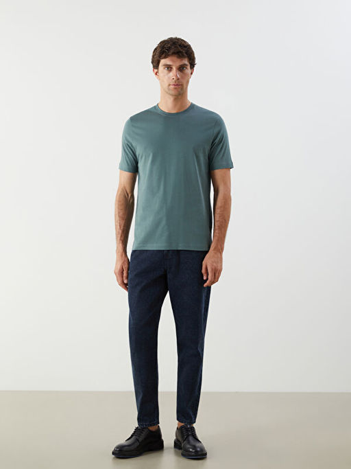 Bisiklet Yaka Penye Erkek Ti??rt