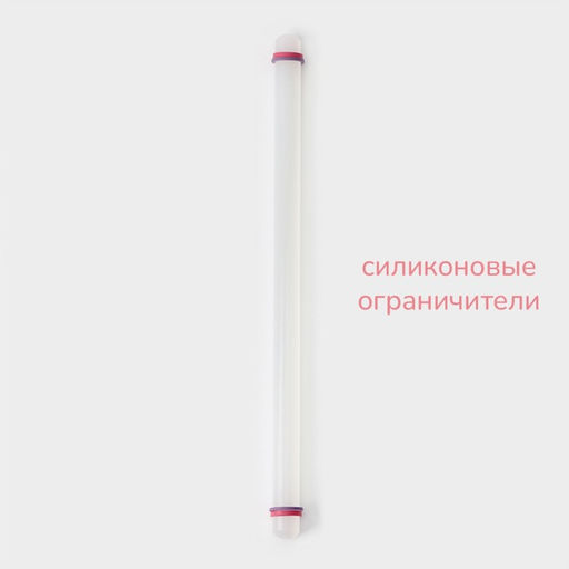 Скалка с ограничителями кондитерская KONFINETTA, 49.5?3 см, белая  фото 3