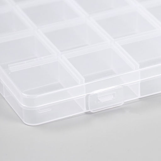 Шкатулка пластик для мелочей Прямоугольная 24 отделения 18,8х13х1,7 см - Simaland фото 3