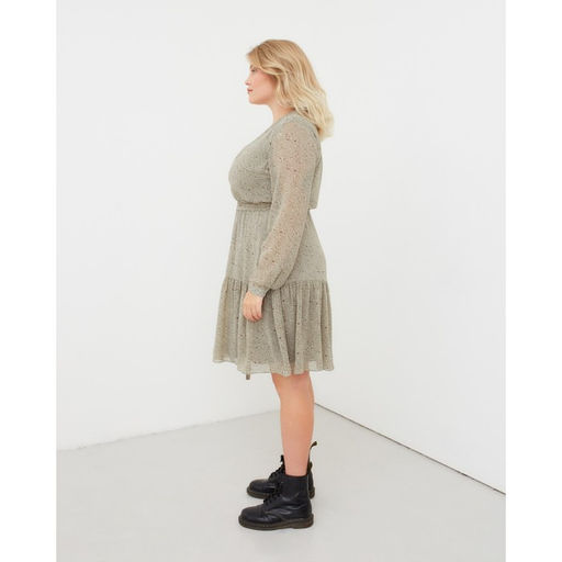 Платье женское короткое MIST plus-size, зелёное, размер 50