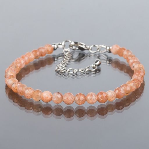 Браслет из Солнечного камня огранка 18 см +