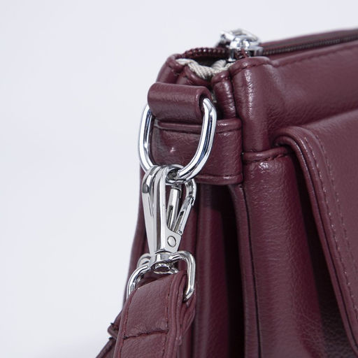 Сумка кросс-боди на молнии, цвет бордовый - Simaland фото 5