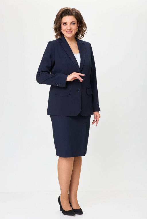 Костюм БелЭльСтиль 205/603 синий однотон