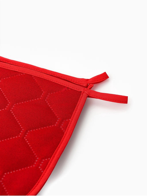 Кухонный набор «Этель»: варежка-прихватка 20×28 см, прихватка 19×19 см, красная