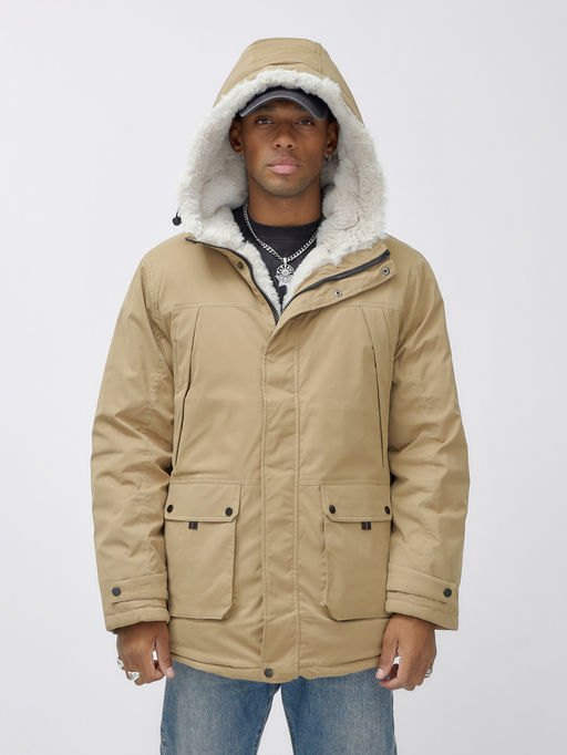 Парка мужская зимняя удлиненная с мехом хаки цвета 8753G - Mtforce фото 3