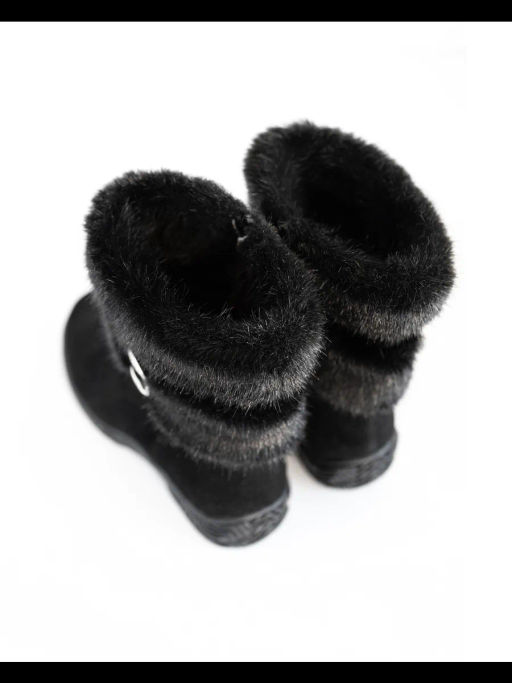 сапоги Унты натуральная замша, натуральная овчина, короткие с замком, литая подошва - Мирунт фото 20