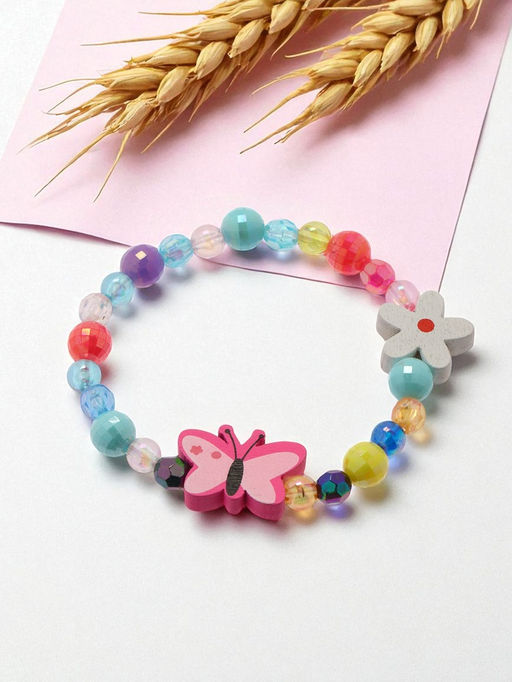 Цена за 2 шт. Браслет детский Выбражулька «Бабочка с цветочком», d=5 см МИКС