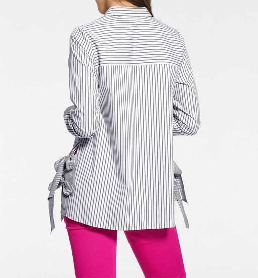 Блузка, черно-белая - Patrizia dini фото 4