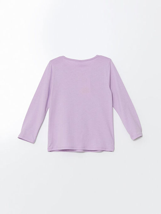 Bisiklet Yaka Uzun Kollu Basic K?z Bebek Ti??rt - Waikiki фото 3