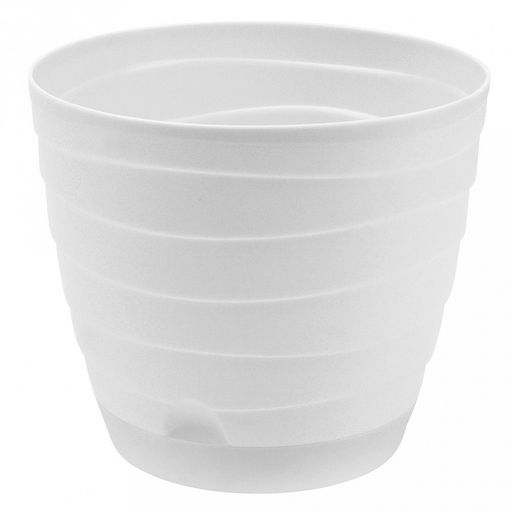 Горшок для цветов пластмассовый Бриз 2,7л, белый (Россия)