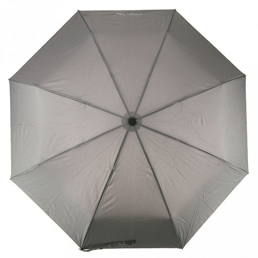 Зонт механический Моно с серебром ткань эпонж (полиэстер), 8 лучей, д/купола 92см, 3 сложения, 23,5см в сложенном виде, ручка с антискользящим покрытием, серый с серебряной нитью, 286гр (Китай) - Домашняя Мода фото 4